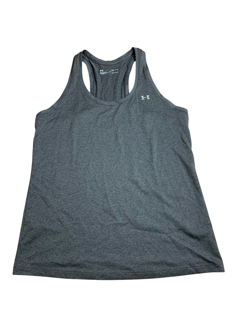 Under Armour HeatGear Racerback Tank Top Grey Women's Size Medium